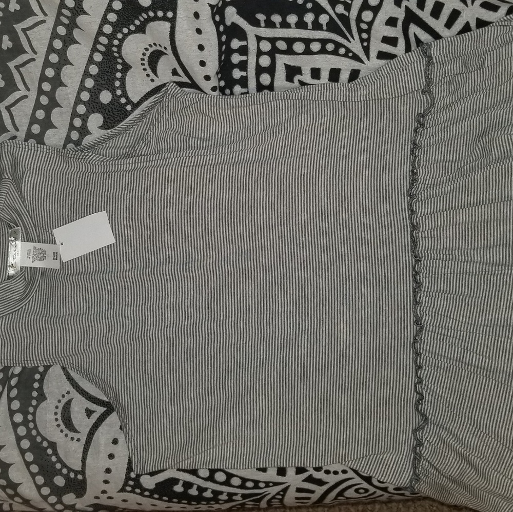 Striped mock tank top